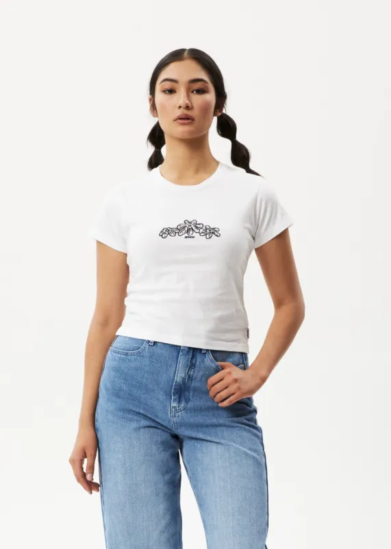 Afends Womens Elliot - Baby T-Shirt - White sold by Afends