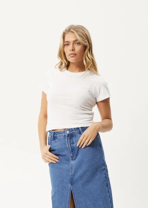 Afends Womens Jodi -  Baby T-Shirt - White sold by Afends