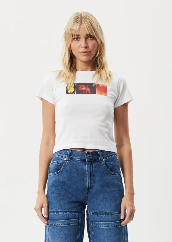 Afends Womens Bloom -  Baby T-Shirt - White sold by Afends