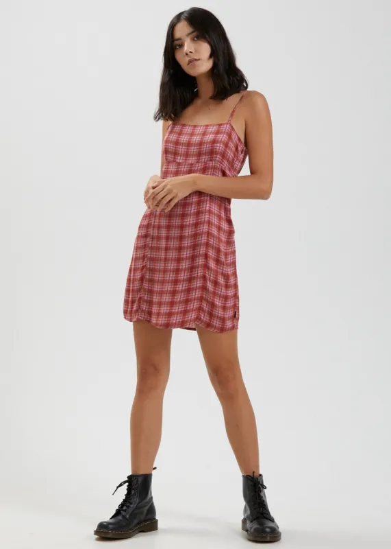 Afends Womens Lola - Recycled Mini Dress - Red sold by Afends