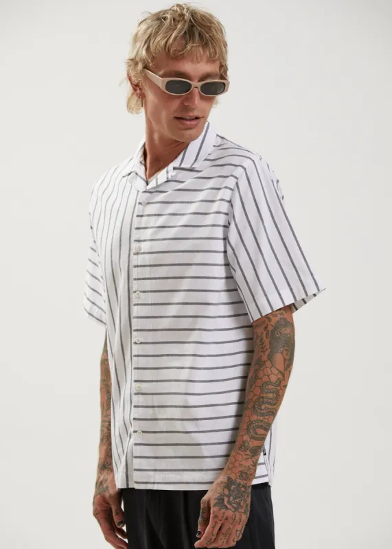 Afends Unisex Ladera - Unisex Cuban Short Sleeve Shirt - White sold by Afends