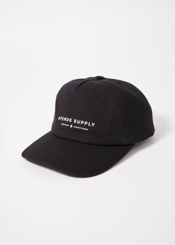 Afends Unisex Supply - Organic Cap - Black sold by Afends