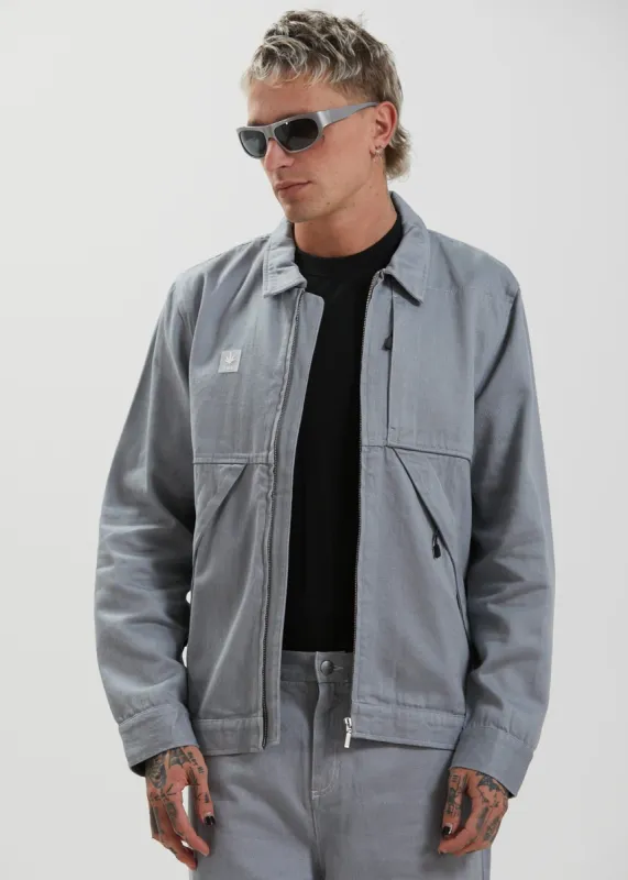 Afends Unisex Mass - Unisex Hemp Canvas Jacket - Shadow sold by Afends