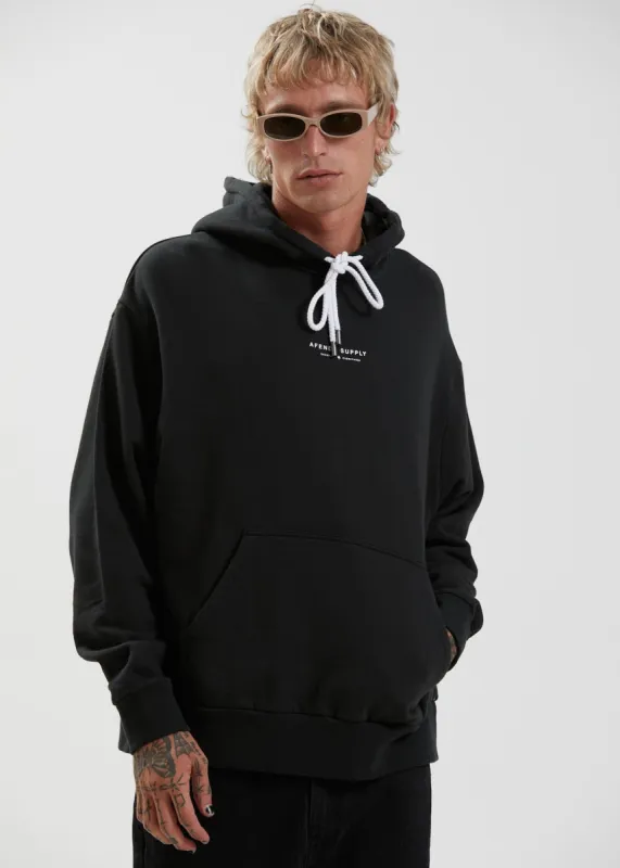 Afends Mens Supply - Recycled Hoodie - Black sold by Afends