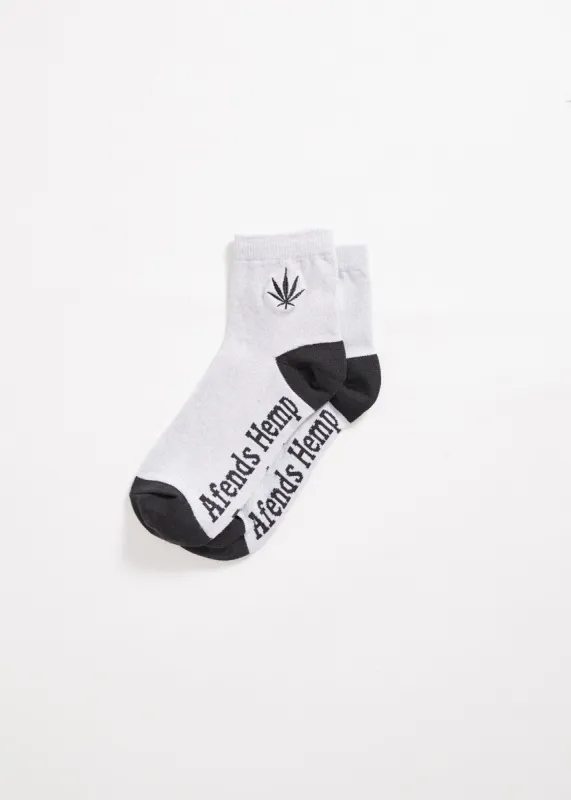 Afends Unisex Happy Hemp - Ankle Socks One Pack - Shadow sold by Afends