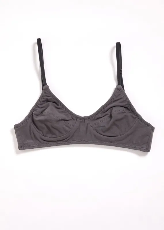 Afends Womens Lolly - Hemp Bralette - Charcoal sold by Afends