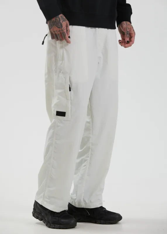 Afends Unisex Faded - Unisex Recycled Spray Pants - Off White sold by Afends