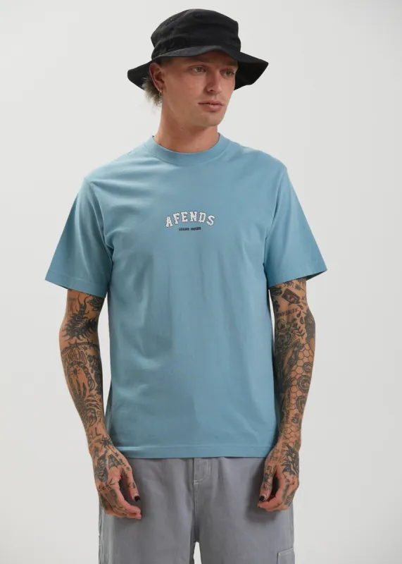 Afends Mens At Ease - Recycled Retro Fit T-Shirt - Marine sold by Afends