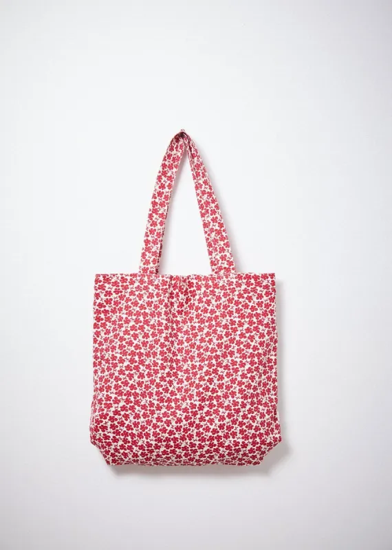 Afends Unisex Madeline - Hemp Canvas Floral Tote Bag  - Red sold by Afends