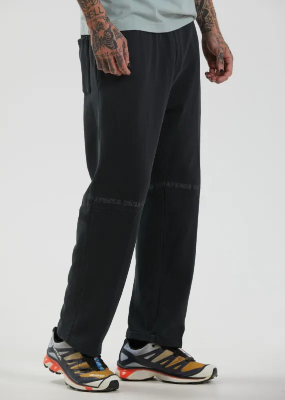 Afends Unisex Boundary - Unisex Organic Sweat Pants - Faded Black sold by Afends