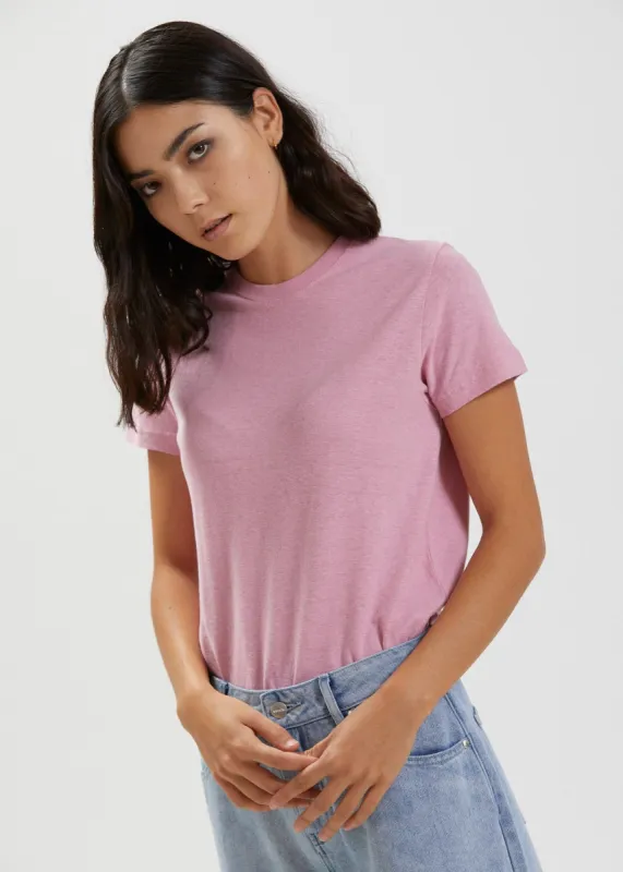 Afends Womens Hemp Basics - Standard Fit Tee - Smokey Pink sold by Afends