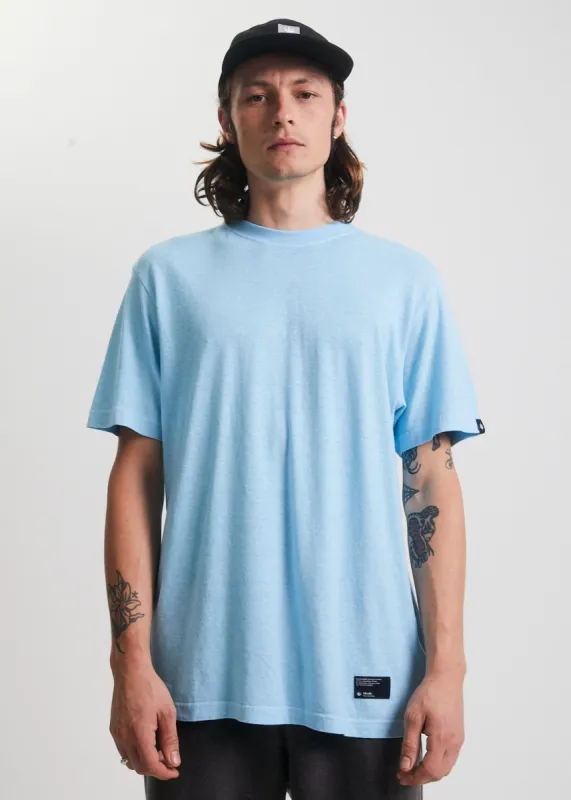 Afends Mens Classic - Hemp Retro Fit Tee - Sky Blue sold by Afends
