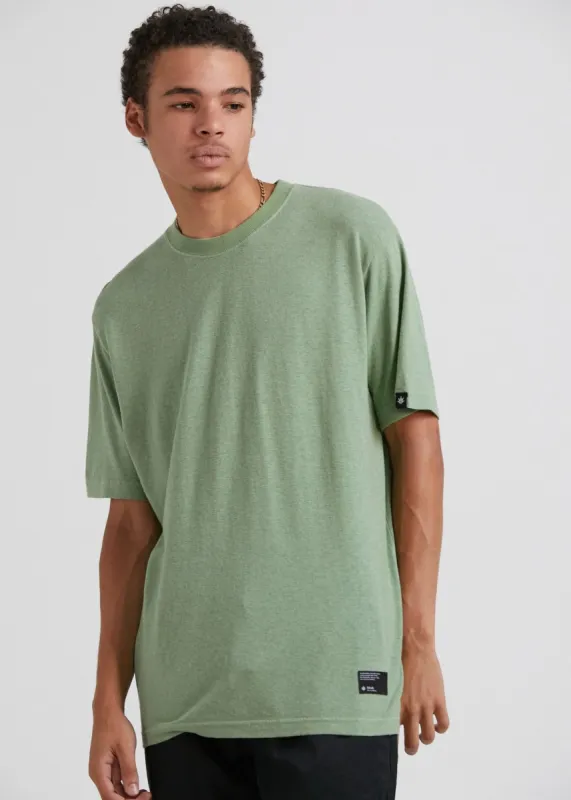 Afends Mens Classic - Hemp Retro Fit Tee - Moss sold by Afends