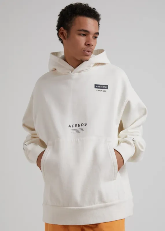 Afends Unisex Maximum  - Unisex Organic Oversized Hoodie - Off White sold by Afends
