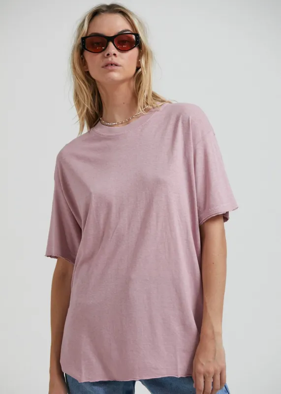 Afends Womens Slay - Hemp Oversized Tee - Blush sold by Afends