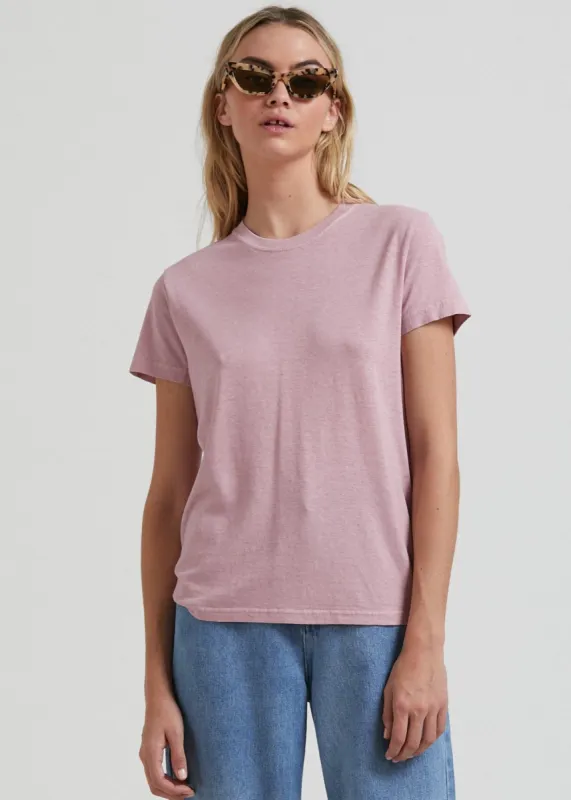 Afends Womens Hemp Basics - Standard Fit Tee - Blush sold by Afends