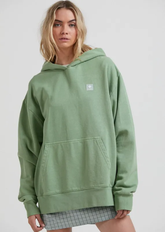 Afends Womens Dixie - Hemp Oversized Hoodie - Moss sold by Afends