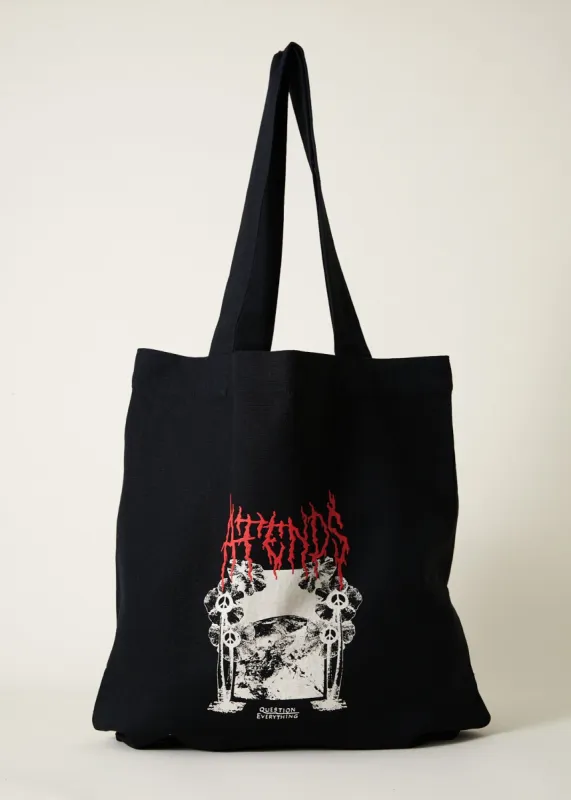 Afends Unisex Earthling - Hemp Tote Bag - Black sold by Afends