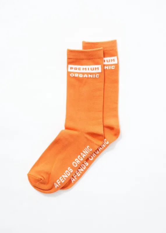 Afends Unisex Maximum - Organic Crew Socks - Sunset sold by Afends