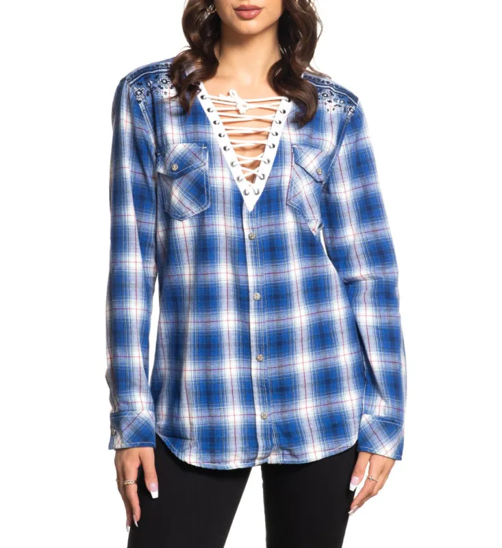 Crystal Visions Button-Up LS sold by Affliction