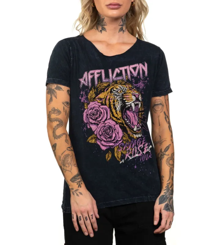 Savage Rose Tour Tee sold by Affliction