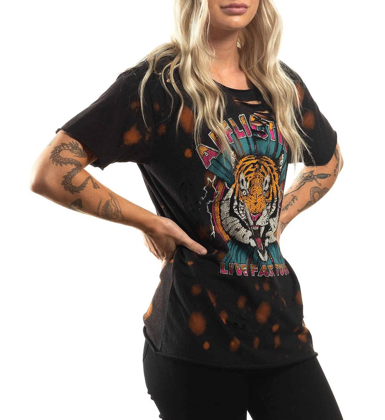 Rock The Tiger Storm Tee sold by Affliction product image thumbnail 4