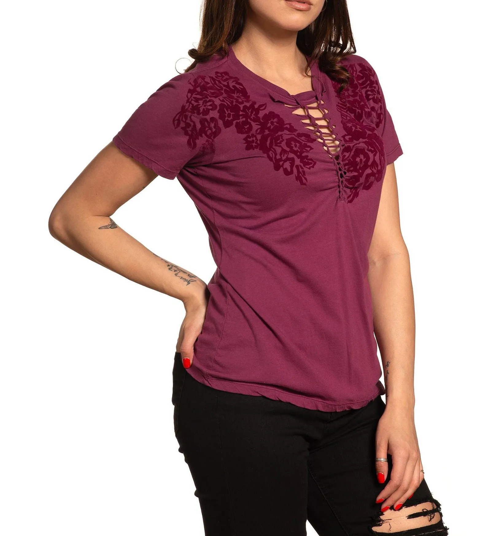 Floretta Tee sold by Affliction product image thumbnail 3