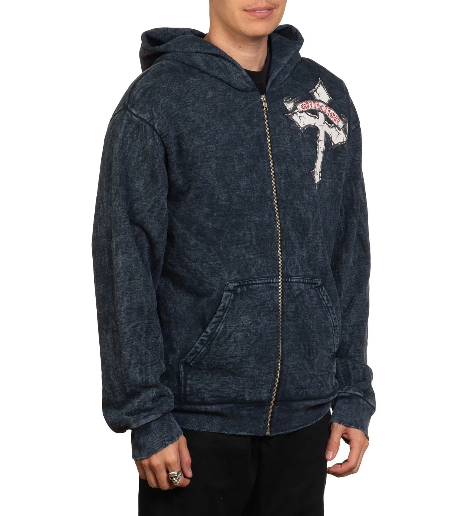 Live Fast Zip-Up Hoodie sold by Affliction product image thumbnail 4
