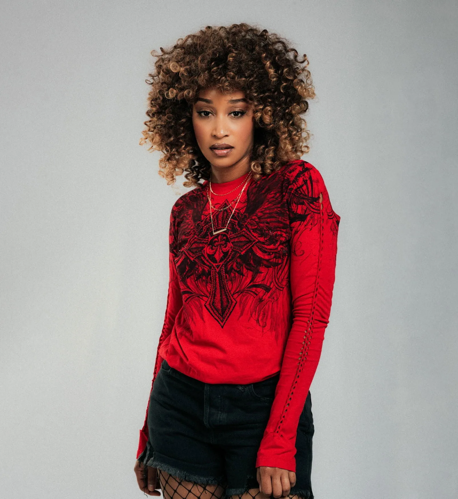 Ayala LS Tee sold by Affliction product image thumbnail 3