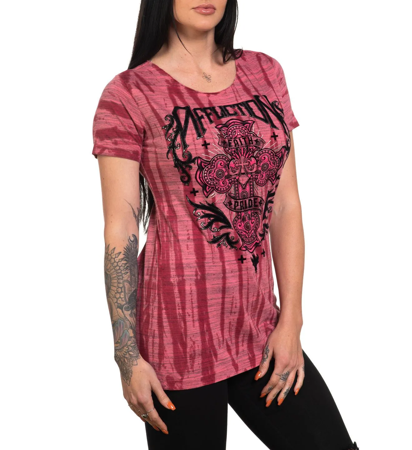 Glimmery Smoke Tee sold by Affliction product image thumbnail 4