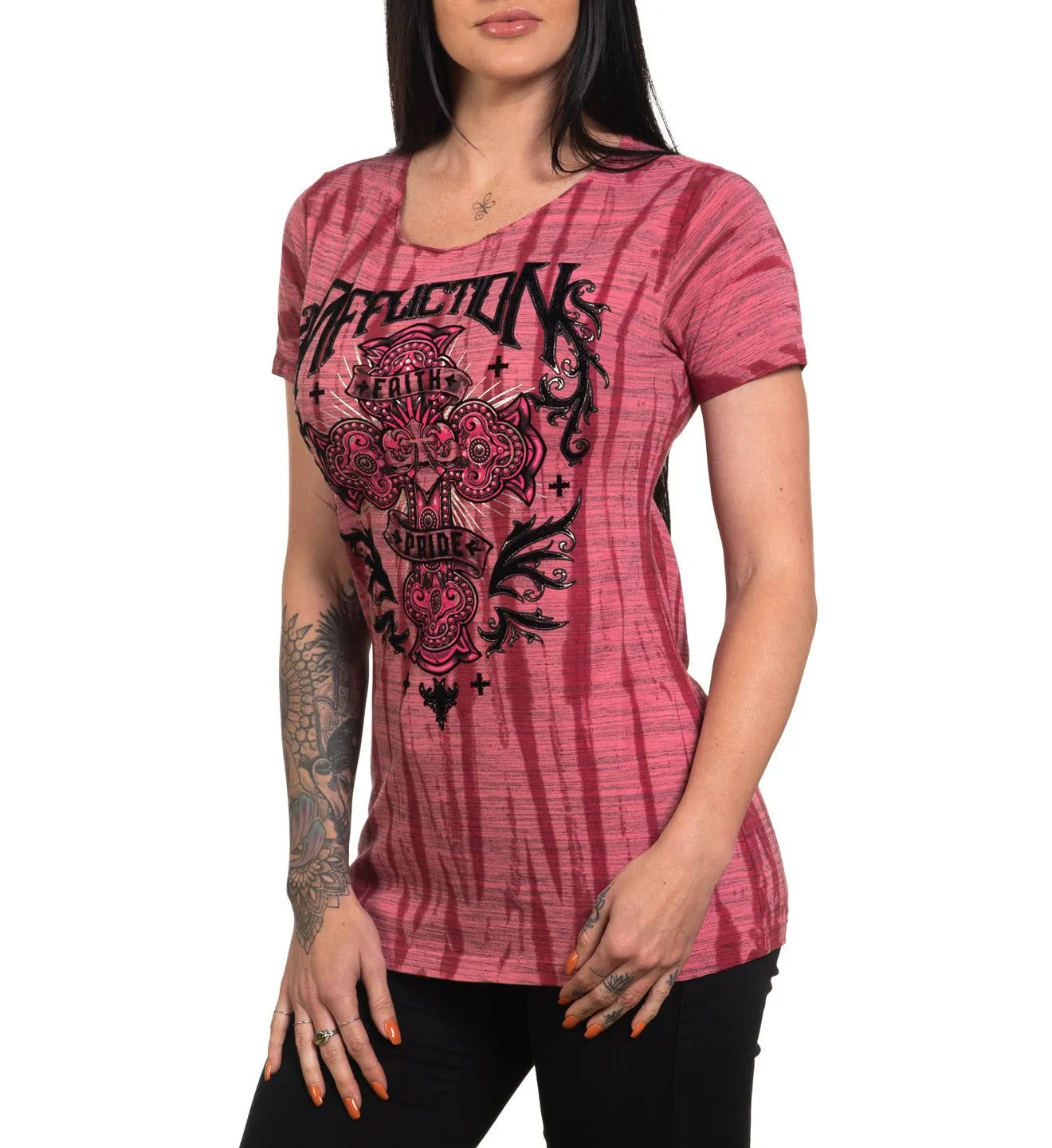 Glimmery Smoke Tee sold by Affliction product image thumbnail 3