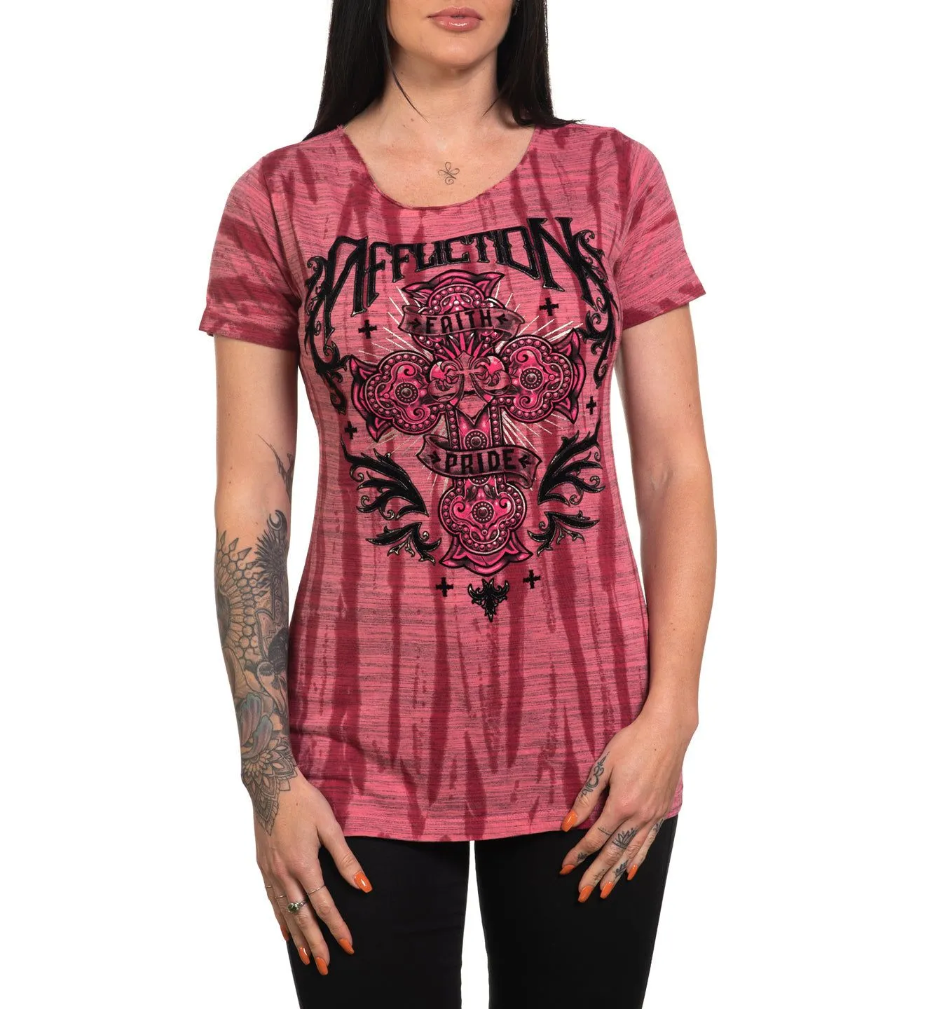 Glimmery Smoke Tee sold by Affliction