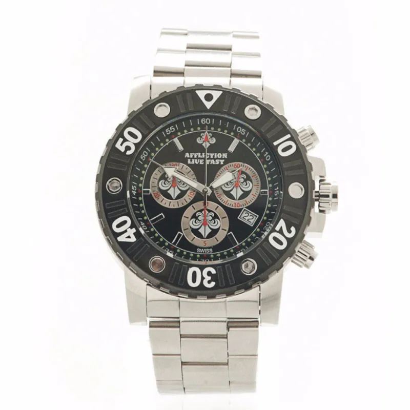Gents Chronograph Steel Watch sold by Affliction