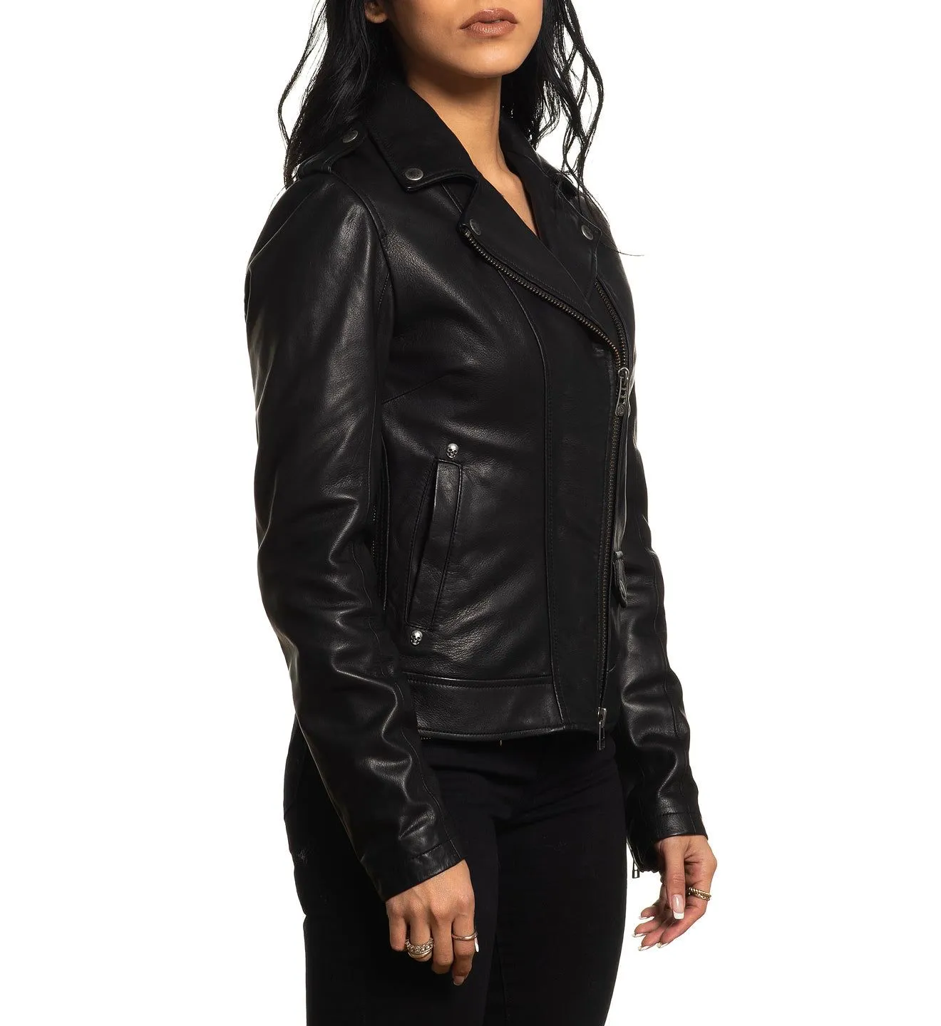 Rebel Rebel Moto Leather Jacket sold by Affliction product image thumbnail 3