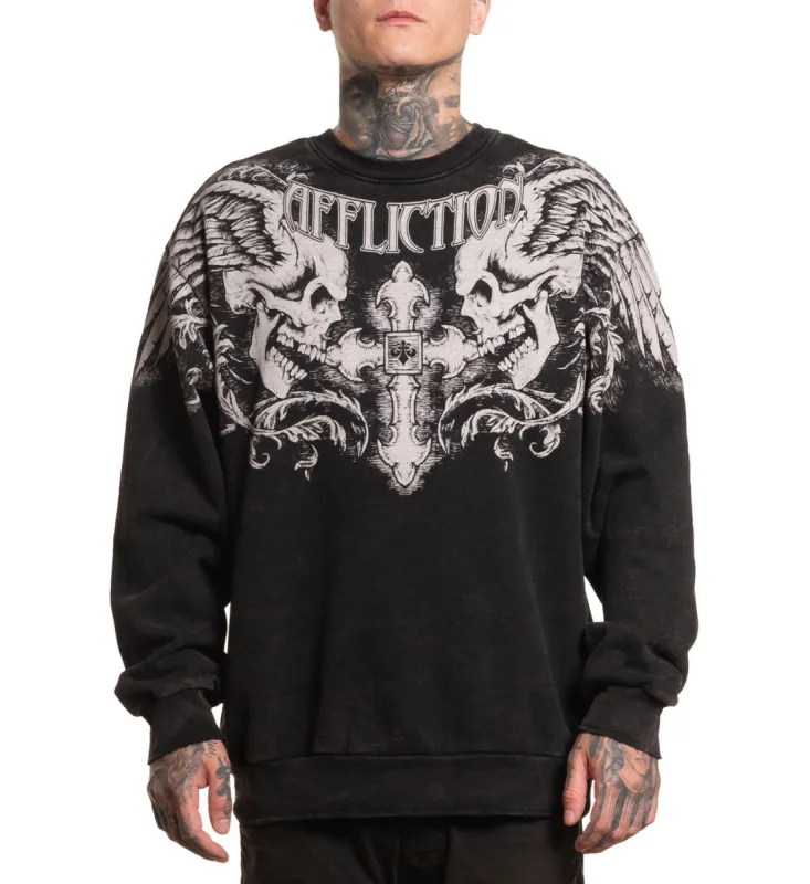 Winged Up LS Crewneck sold by Affliction