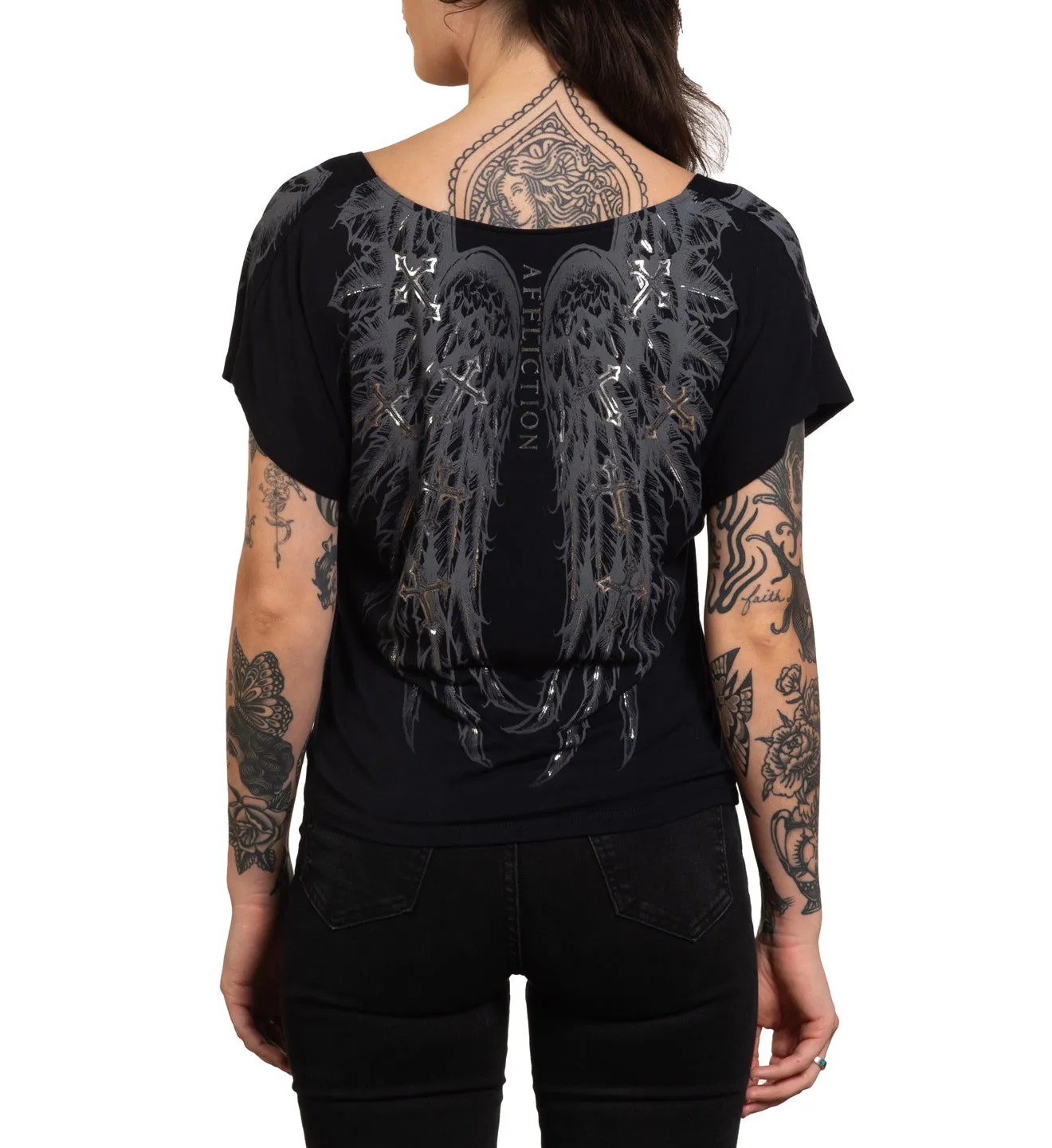 Whispering Thoughts Dolman Tee sold by Affliction product image thumbnail 2
