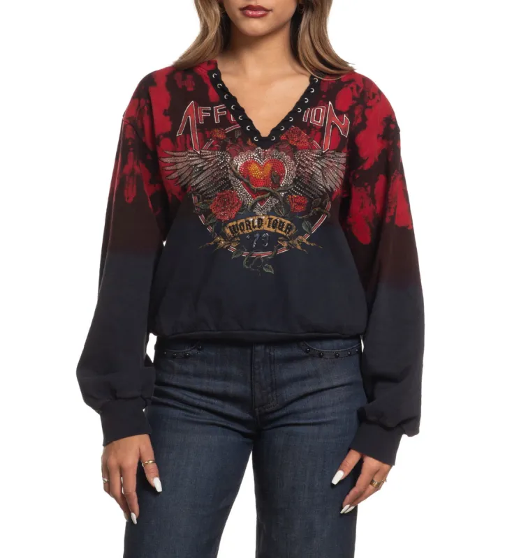 Heart And Roses LS Crewneck sold by Affliction