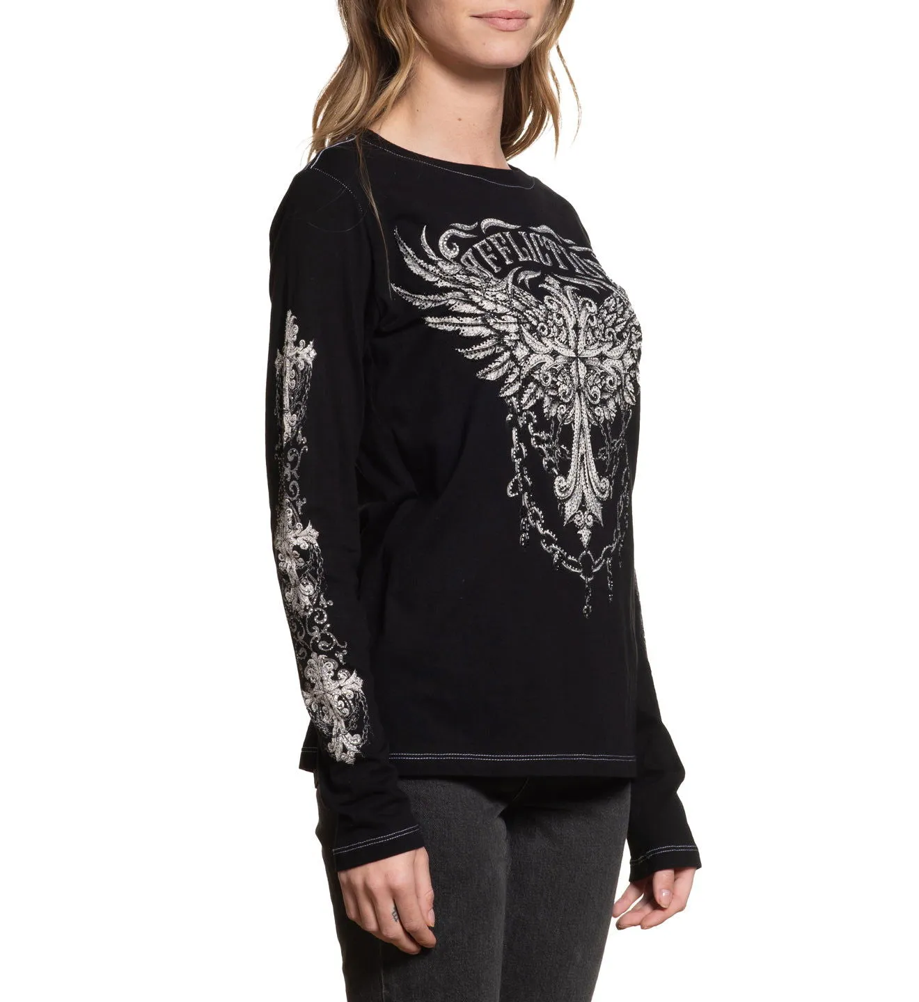 Empower LS Tee sold by Affliction product image thumbnail 3