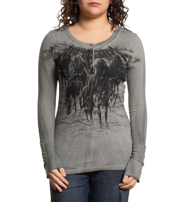 Black Night LS Henley sold by Affliction