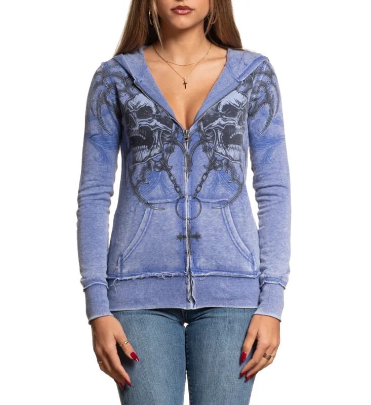 Shred Fest Burnout Zip-Up Hoodie sold by Affliction