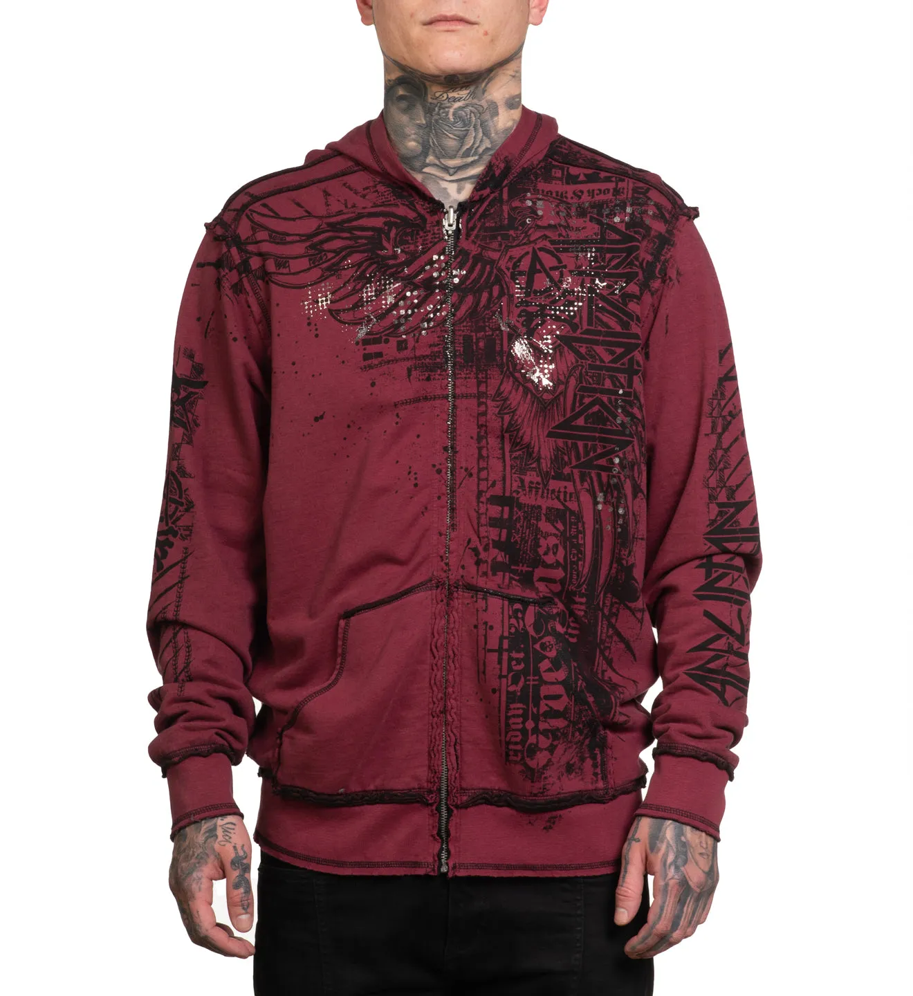 Dust Cloud Reversible Zip-Up Hoodie sold by Affliction