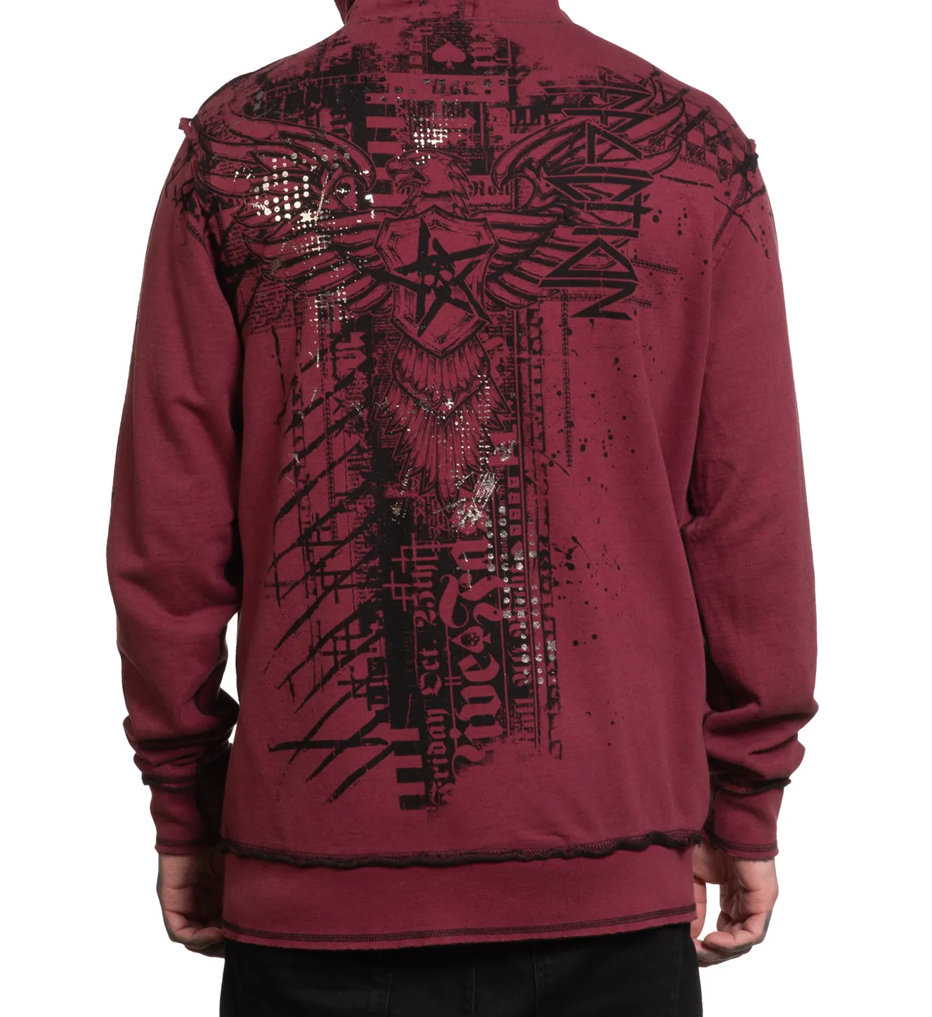 Dust Cloud Reversible Zip-Up Hoodie sold by Affliction product image thumbnail 4