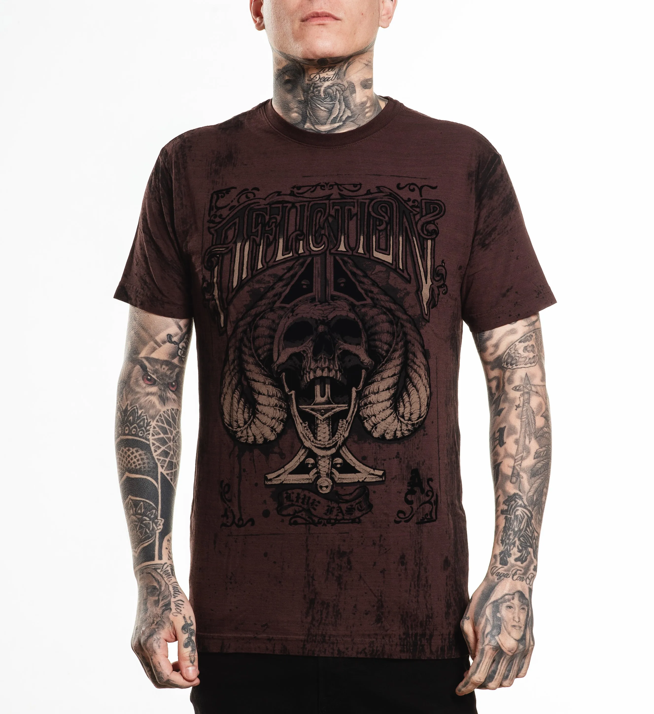 Mortal Suit Tee sold by Affliction