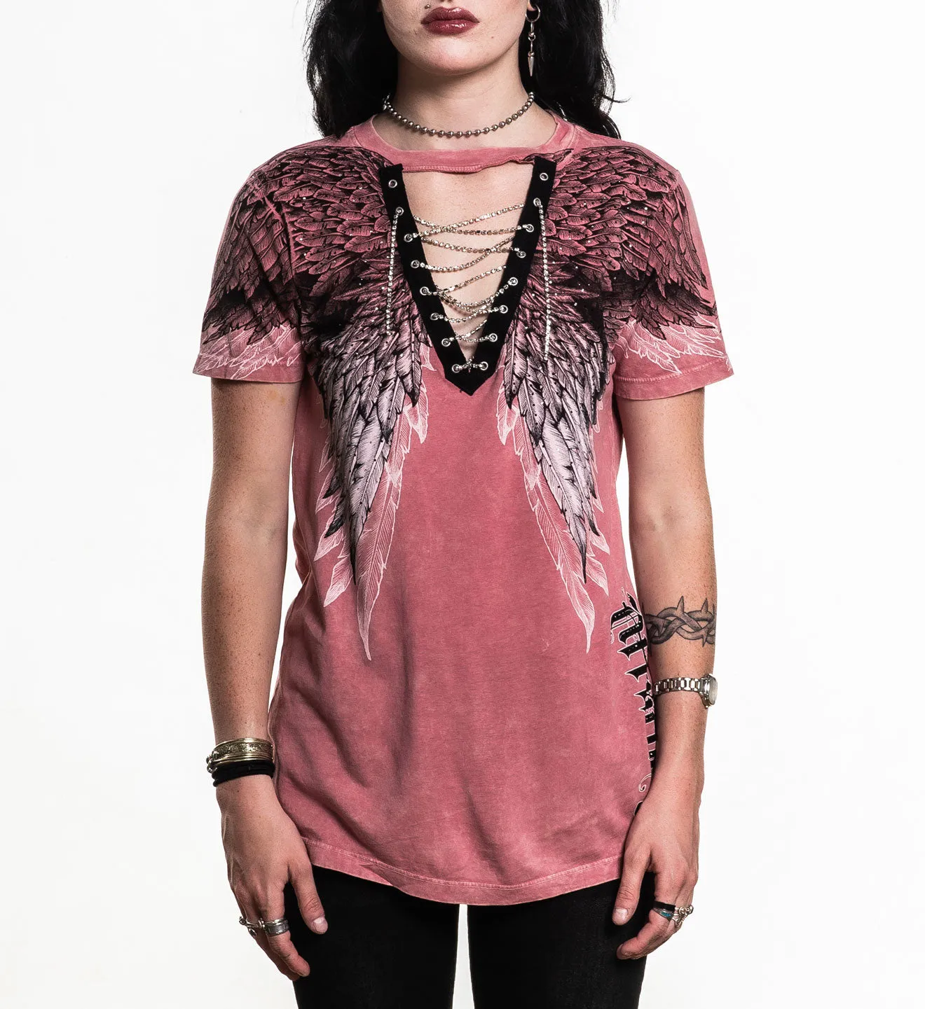 Age Of Winter Lace Up Tee sold by Affliction