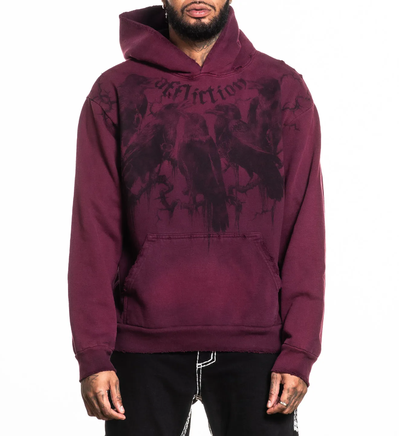 Crows Po Hood sold by Affliction