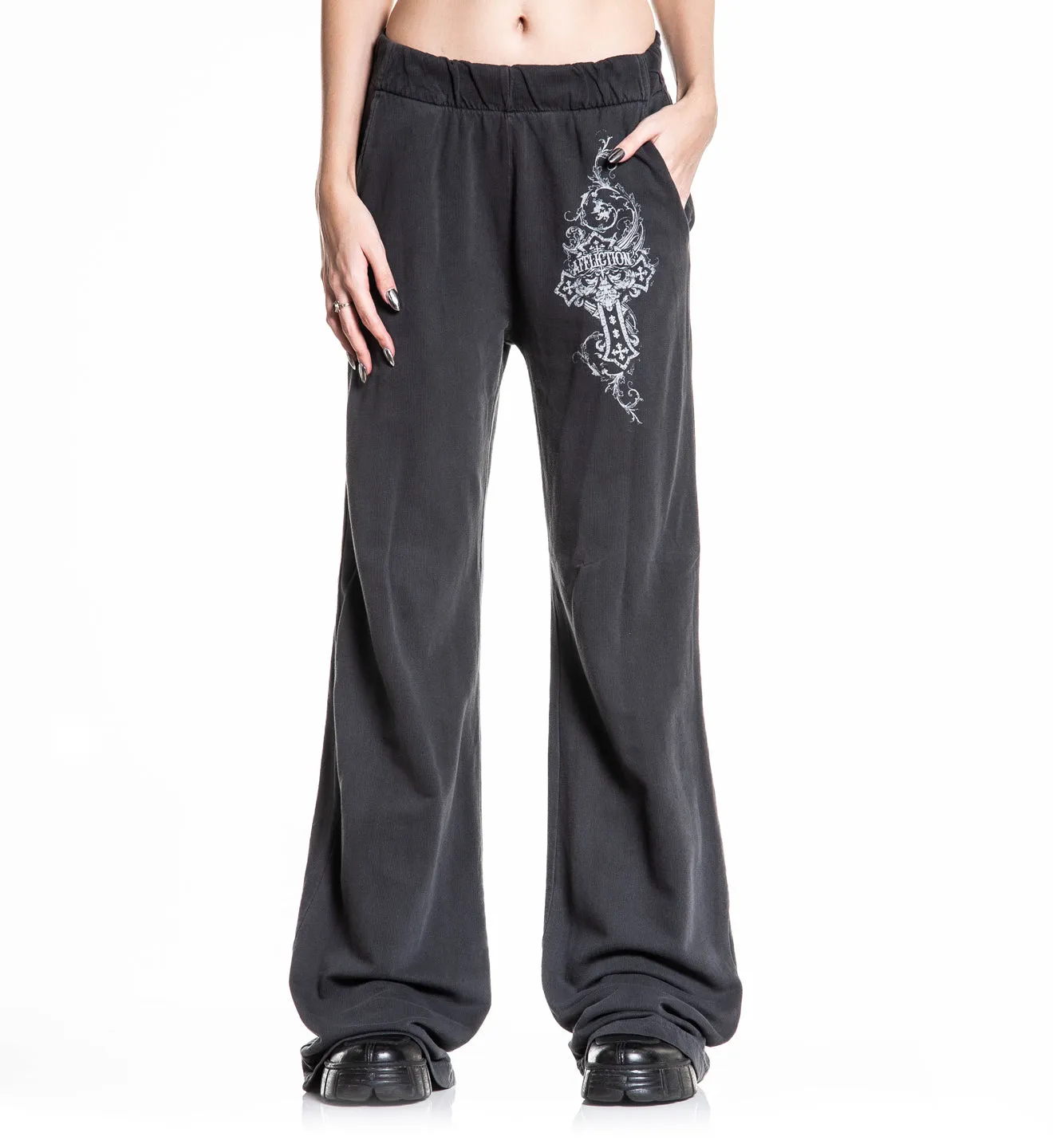 Aristocrat Wide Leg Sweatpant sold by Affliction