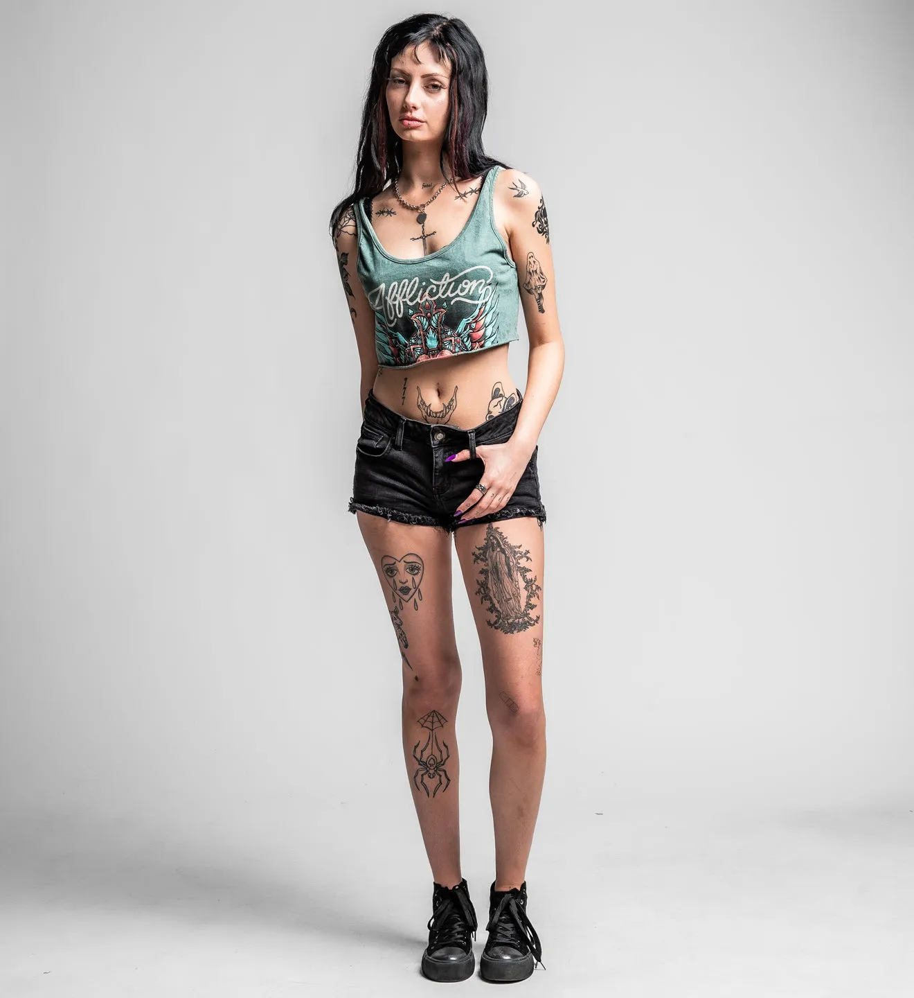 Rosary Cropped Tank sold by Affliction product image thumbnail 5