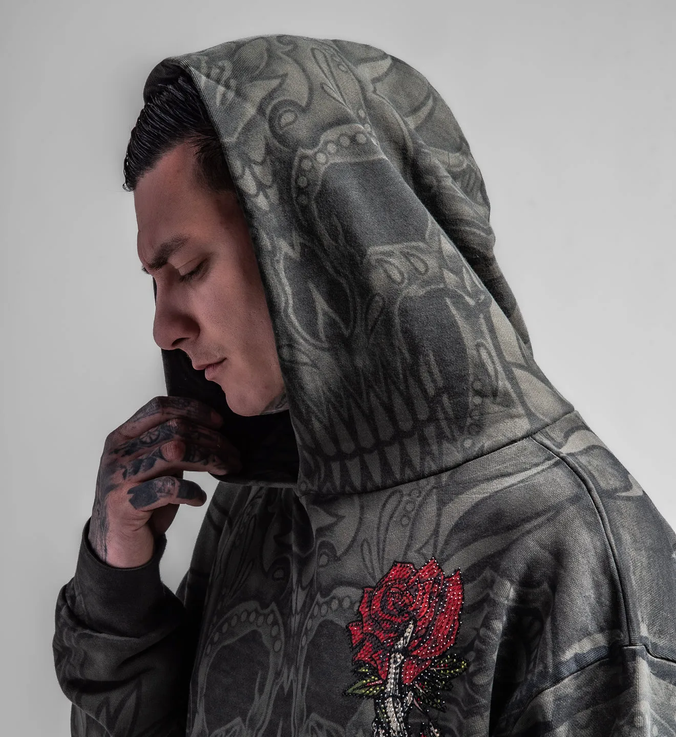 Memento Mori PO Hood sold by Affliction product image thumbnail 5