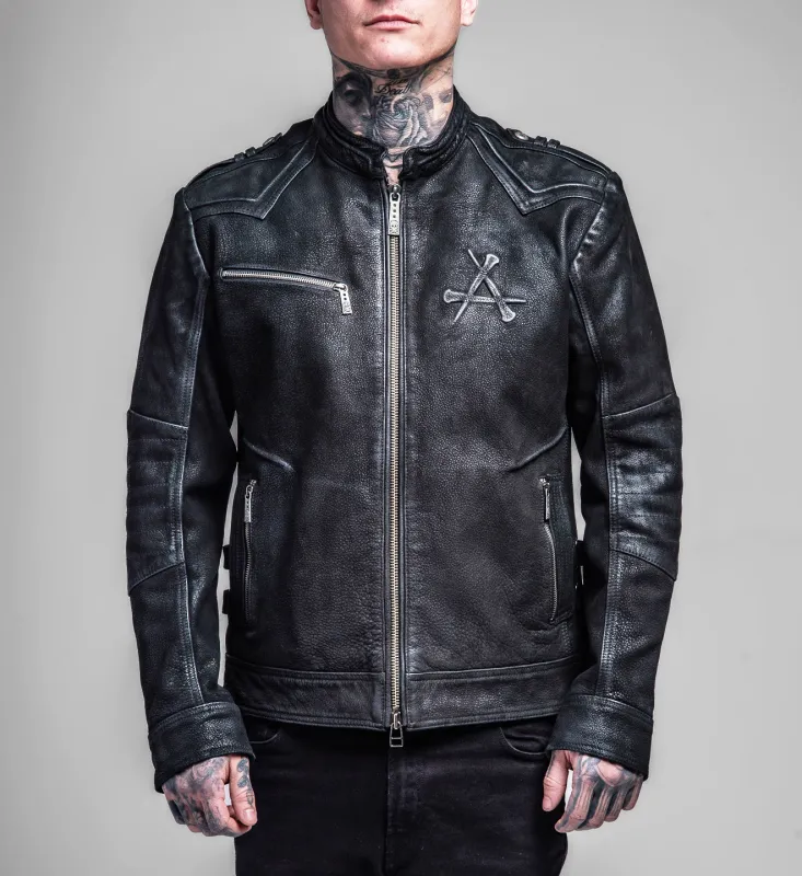 Skeleton Leather Jacket sold by Affliction