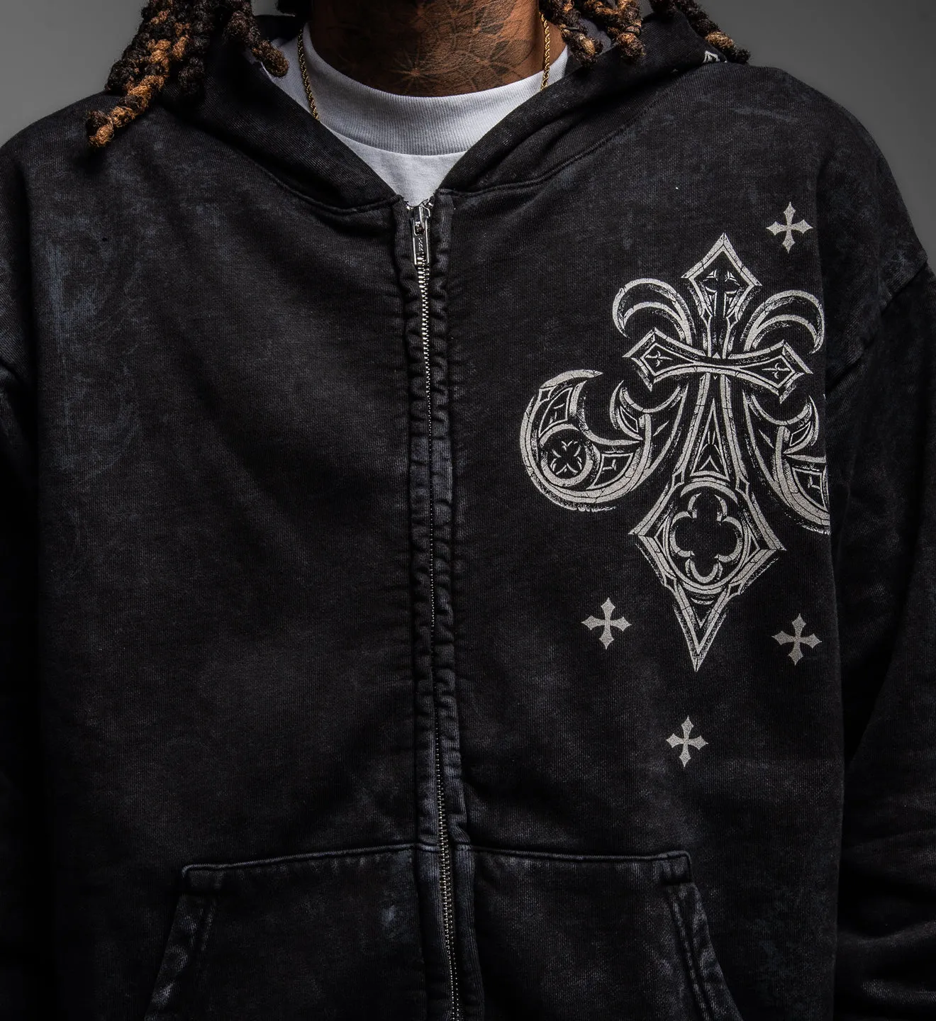 Courage LS Zip Hood sold by Affliction product image thumbnail 3